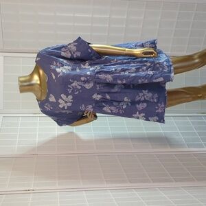 NWOT FREE PEOPLE Women's Moon City Printed Babydoll Top